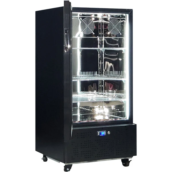 Schmick Short Upright Heated Glass Door Bar Fridge SK220L-B-HD