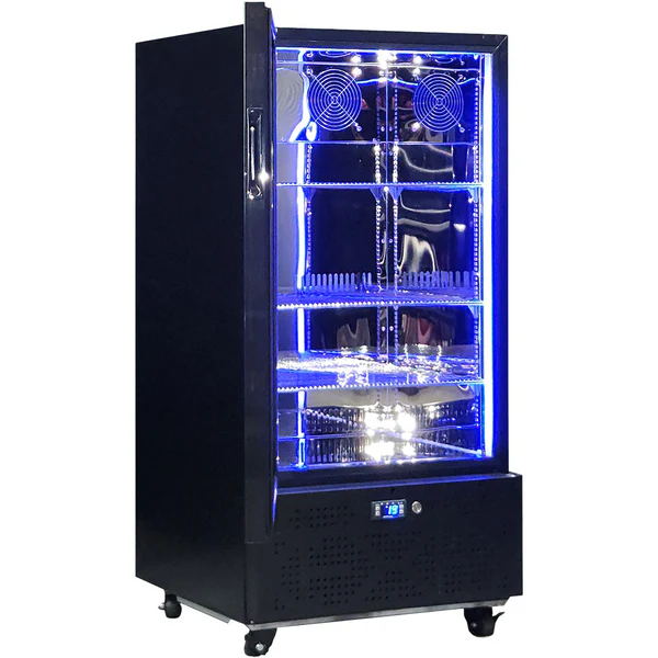 Schmick Short Upright Heated Glass Door Bar Fridge SK220L-B-HD