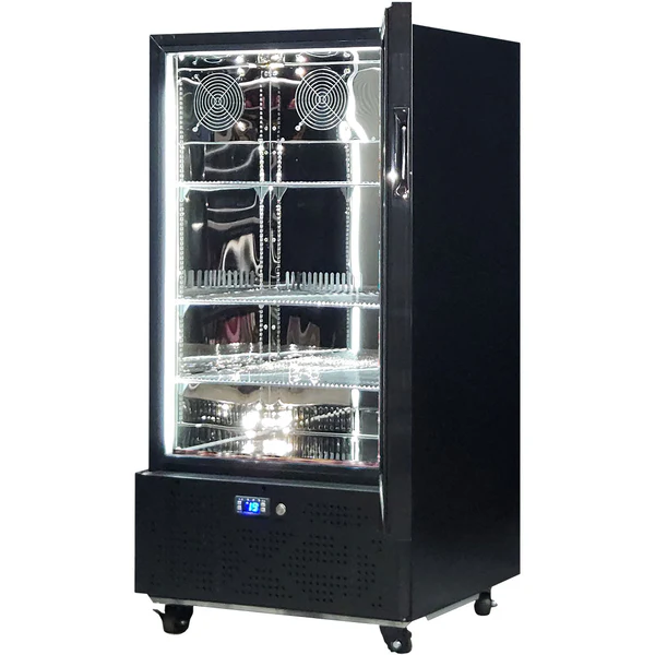 Schmick Short Upright Heated Glass Door Bar Fridge SK220R-B-HD