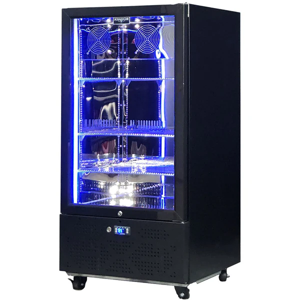 Schmick Short Upright Heated Glass Door Bar Fridge SK220R-B-HD