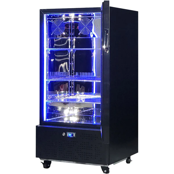 Schmick Short Upright Heated Glass Door Bar Fridge SK220R-B-HD