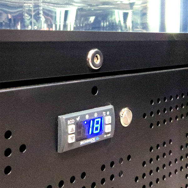 Schmick Short Upright Heated Glass Door Bar Fridge SK220R-B-HD