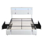 Levede Queen Bed Frame with Adjustable Headboard White BF1069-Q