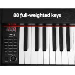 Alpha 88 Keys Electronic Piano Keyboard Digital Electric w/ Stand Stool Weighted EK-WP-88-BK-B01