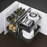 Slate Show Hand Magic Corner II Pull Out Kitchen Storage ELITEMC2-S-4469