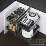 Slate Show Hand Magic Corner II Pull Out Kitchen Storage ELITEMC2-S-4469
