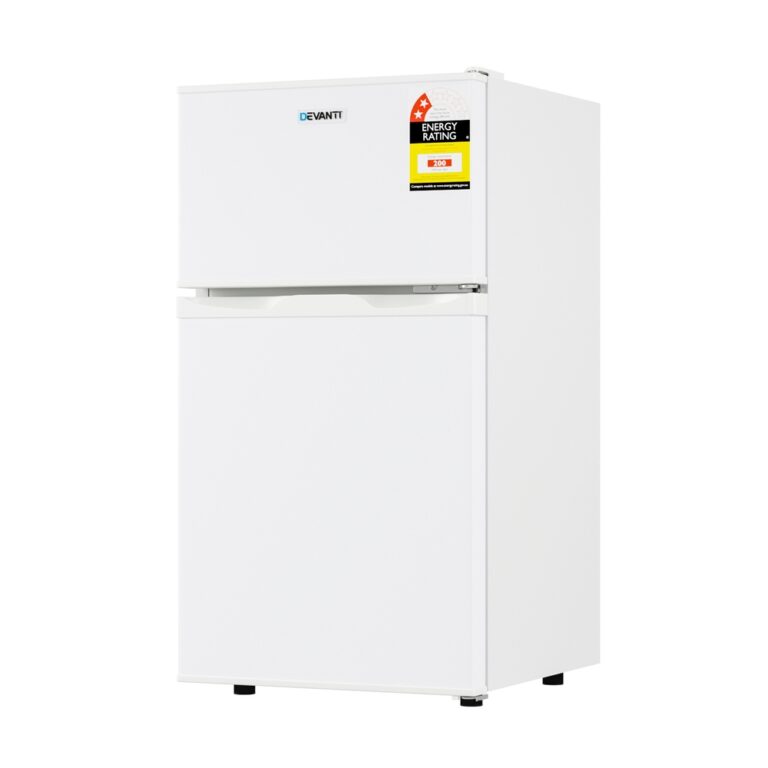 Devanti 80L Bar Fridge Mini Freezer Refrigerator White BF-F-D-90L-WH
