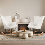 Levede Fleece Rocking Chair CH1130-BG