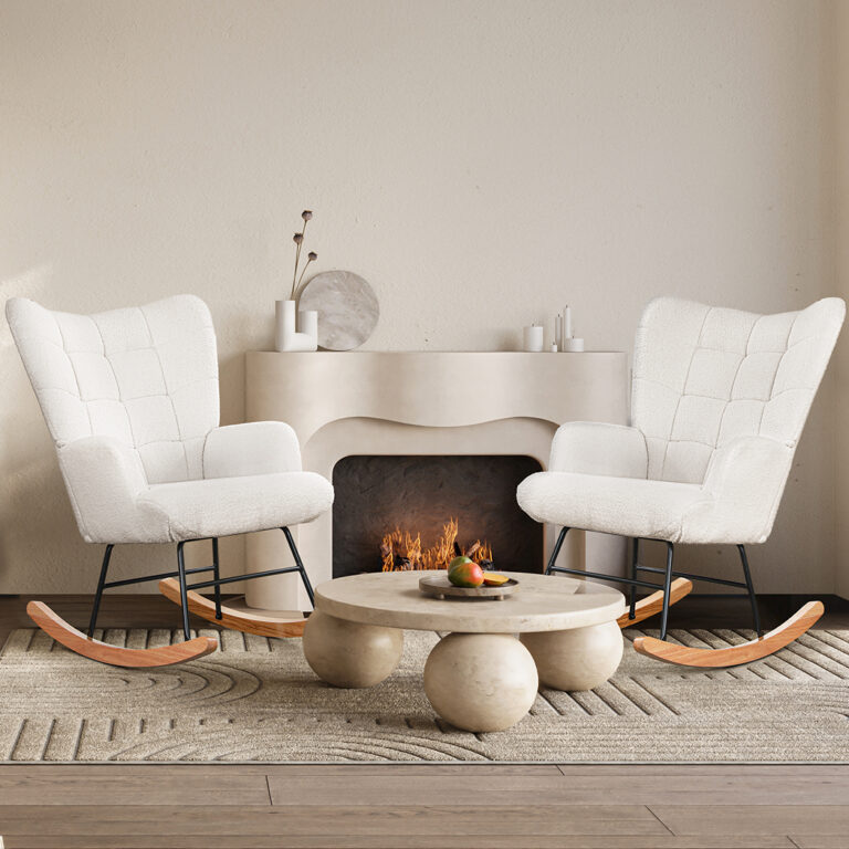 Levede Fleece Rocking Chair CH1130-BG