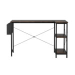 Levede L Shaped Computer Desk Corner Desk Brown DH1052-100-BR