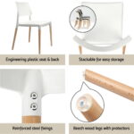 Artiss Dining Table and 4 Chairs Set White Wood DSET-TAB01-086-WHX4
