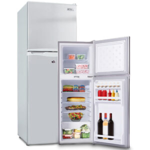 GECKO 142L Upright Portable Fridge / Freezer 12V/24V/240V for Motorhome and Caravan Silver V219-CMPFRUGK14SA