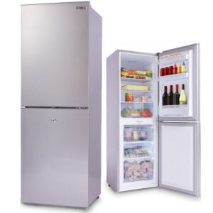 GECKO 160L Upright Portable Fridge / Freezer 12V/24V/240V for Motorhome and Caravan Silver CMPFRUGK16SA