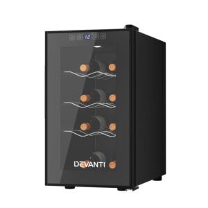 Devanti Wine Fridge Cooler 8 Bottles WC-C-8B-BK