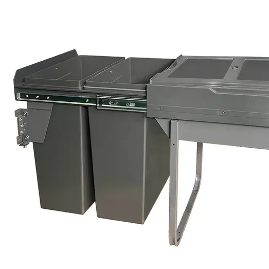 Domestique PLUS 56L Twin Slide Out Concealed Waste Bin with Soft Close EL-400-2-4098-D