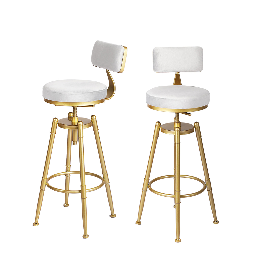 Levede 2x Bar Stools Kitchen Stool Chair BR1042-2-WH