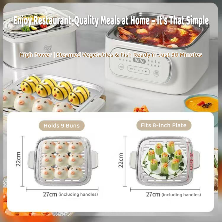 Hoper Layer Multifunctional Three-layer Stainless Steel Steamer AU Model V940-HG-179-01
