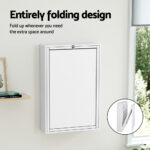 Artiss Computer Desk Office Chair Set PU Leather Wall Mount Foldable Table White DESK-WALL-REPL-WH