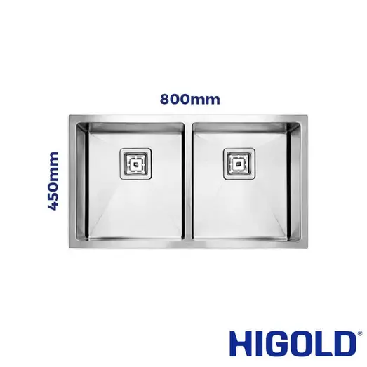 HiGold Vanté 800mm Twin Bowl Kitchen Sink HG-953111-4663