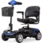 EQUIPMED FreeRoam+ Mid-Sized Lithium Fast Easy Charge Mobility Scooter Blue V219-HMBMSCEQ3LBA