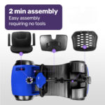 EQUIPMED FreeRoam+ Mid-Sized Lithium Fast Easy Charge Mobility Scooter Blue V219-HMBMSCEQ3LBA