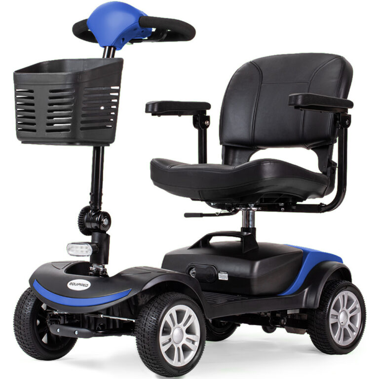 EQUIPMED FreeRoam+ Mid-Sized Lithium Fast Easy Charge Mobility Scooter Blue V219-HMBMSCEQ3LBA