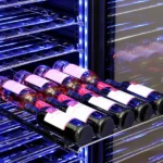 Schmick Black Upright Black Glass Door Dual Zone Wine Refrigerator BD425D-B