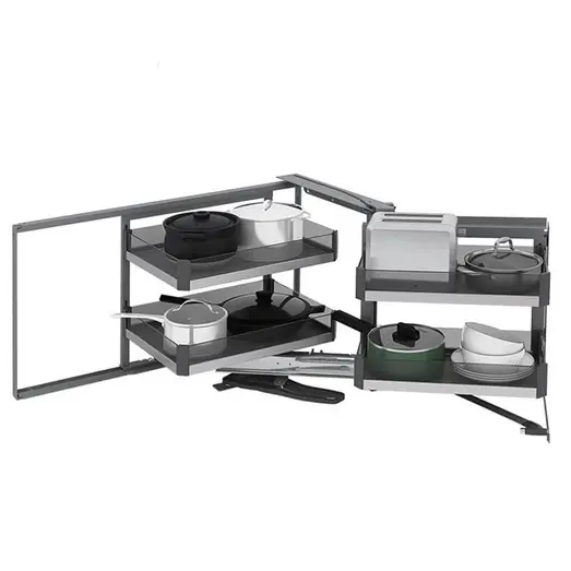 Galley 900mm Magic Corner Pull Out Kitchen Storage ELITEMC-GLFT-1147
