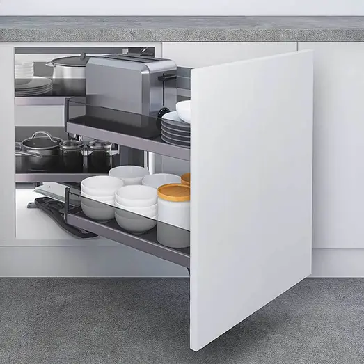 Galley 900mm Magic Corner Pull Out Kitchen Storage ELITEMC-GLFT-1147