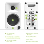 Kanto ORA 100W Powered Reference Desktop Computer Speakers with Bluetooth 5.0 White KO-ORAMW-1