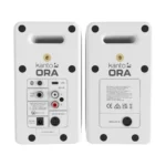 Kanto ORA 100W Powered Reference Desktop Computer Speakers with Bluetooth 5.0 White KO-ORAMW-1