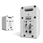 Kanto ORA 100W Powered Reference Desktop Computer Speakers with Bluetooth 5.0 White KO-ORAMW-1