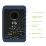 Kanto REN 200W Powered Bookshelf Speakers with Bluetooth Matte Blue KO-RENMU-I
