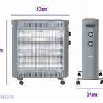2200W Quartz Infrared Radiant Heater with Adjustable Thermostat and 2 Power Settings V196-H220