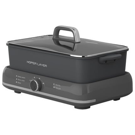 HOPER LAYER Electric Hot Pot 6L – Multifunctional Nonstick Cooker with Grill Boil Simmer & Fry Modes 2000W V940-HG-181-01