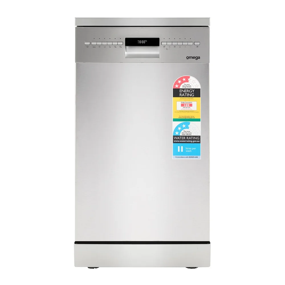 Omega 45cm Freestanding Dishwasher Stainless Steel ODWF4510X