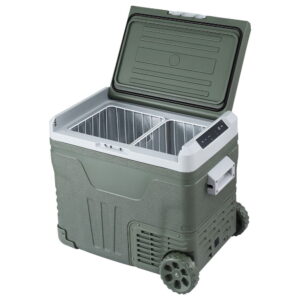 Glacio Portable Fridge 50L Camping Bar Fridges Freezer 12V/24V/240V PFN-A-50-WHEEL-GR