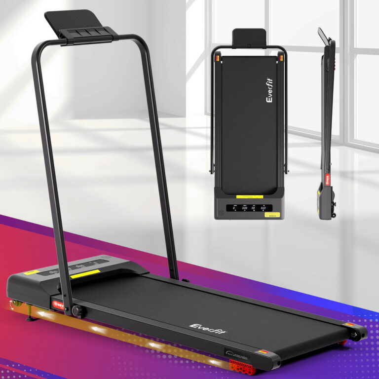 Everfit Treadmill Electric Walking Pad Incline Under Desk 380mm Black TMILL-380H-INC-BK