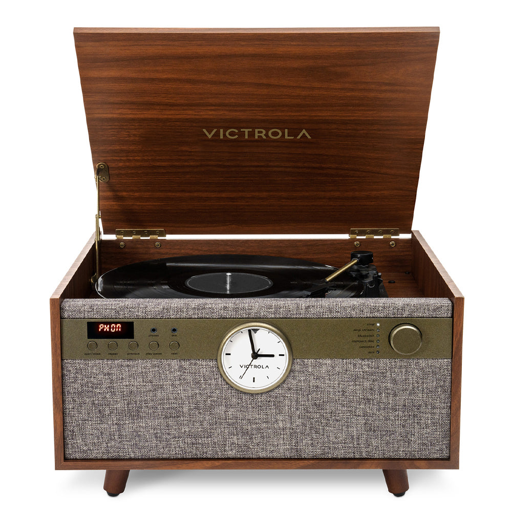 Victrola Century Signature+ 6-in-1 Wood Record Player - Walnut VTA-830SB-WLN-INT