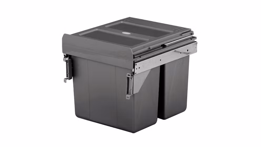 Elite Valet 32L Twin Slide Out Concealed Waste Bin EL-SM400-0728