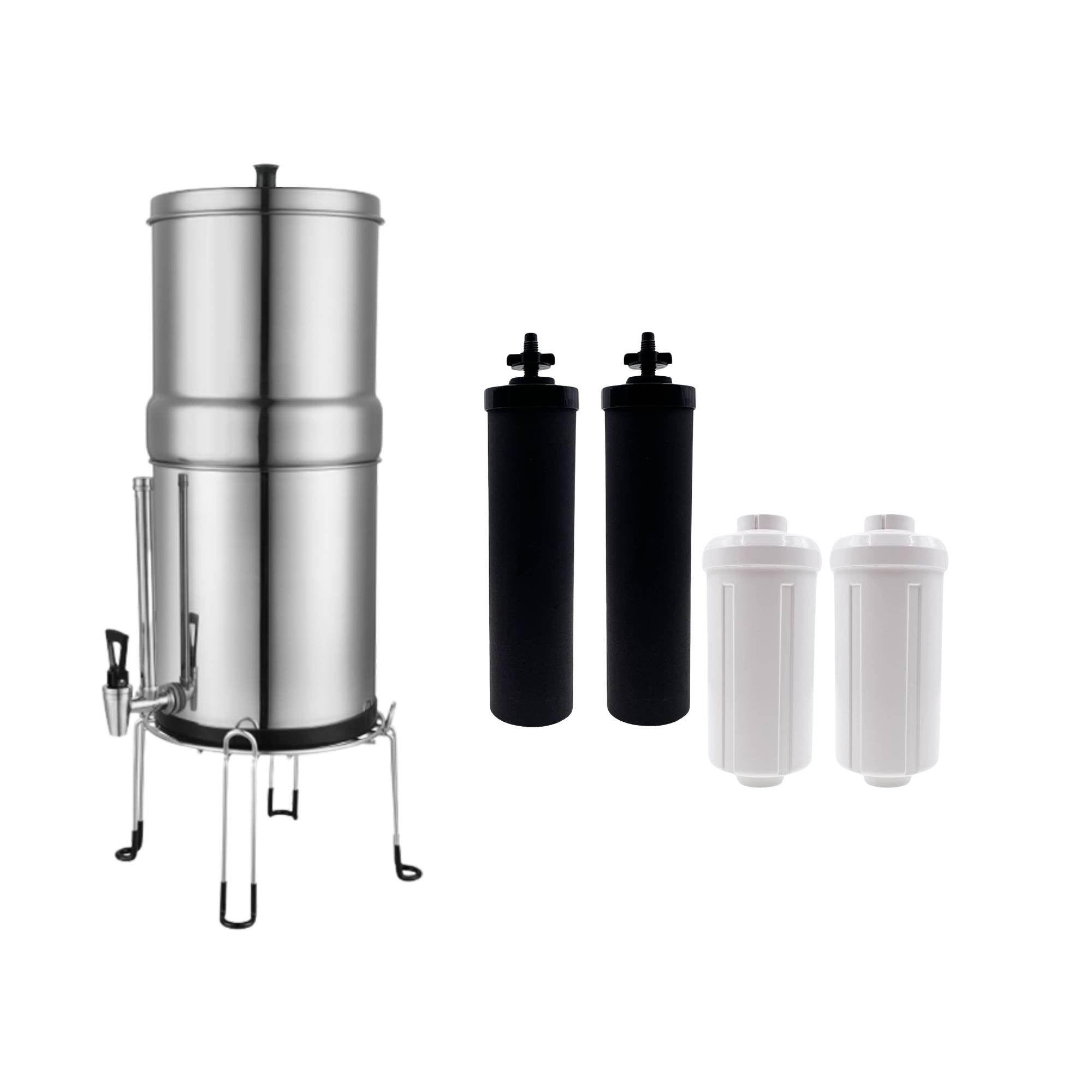Orku 11L Gravity Benchtop Water Filter + Gauge-Stainless Steel Fluoride Removal V238-SUPDZ-41201421582416