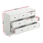 Artiss 7 Chest of Drawers Dresser Table White FUR-U-CDR-03-WH-AB