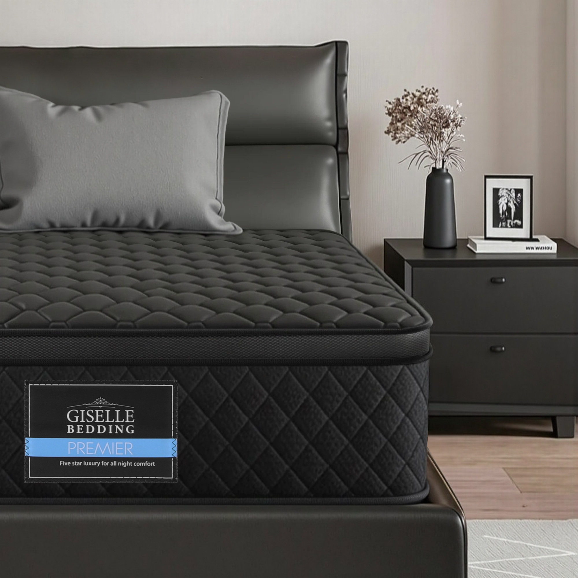 Giselle King Single Mattress 34cm 5-Zone Pocket Spring Egg-crate Memory Foam MATTRESS-E-MUSE-34-KS