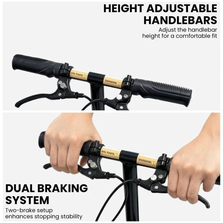 Orthonica Knee Walker with Adjustable Pad and Dual Brakes frw-mas-3510-bk
