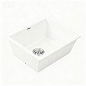 Cefito Kitchen Sink 55x45cm Granite Stone Sink Single Bowl White SINK-STONE-A-5545-WH