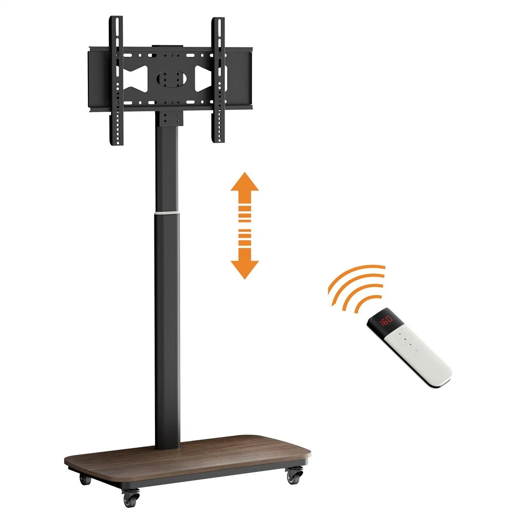 37-75 Inch Electric Height Adjustable Rolling TV Stand - Motorized Floor Mount with Remote Control V767-U-Z1876-AU