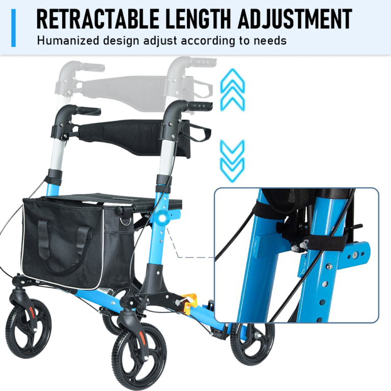 Alston 2 In 1 Foldable X-Fold Mobility Walker Rollator Chair V985-MOBILITYWALKER