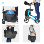 Alston 2 In 1 Foldable X-Fold Mobility Walker Rollator Chair V985-MOBILITYWALKER