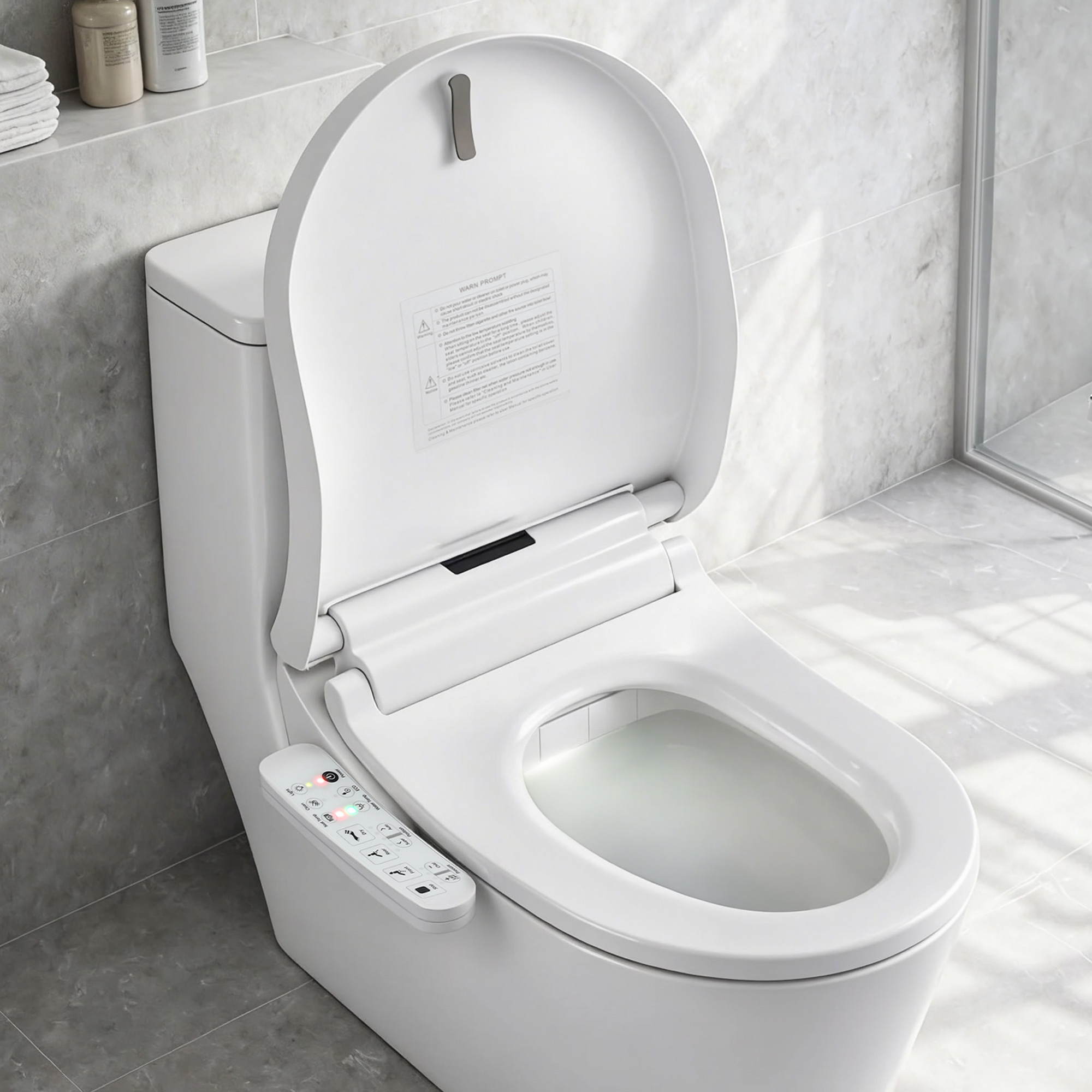 Cefito Smart Electric Bidet Toilet Seat Cover D-Shape SIAA Material Certified BIDET-ELEC-370D-WH