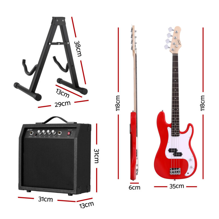 Alpha Electric Guitar Bass 47 Inch Set Kit 40W Bass Guitar Amplifier Guitar GUITAR-E-47-BASS-ACC-CAPO